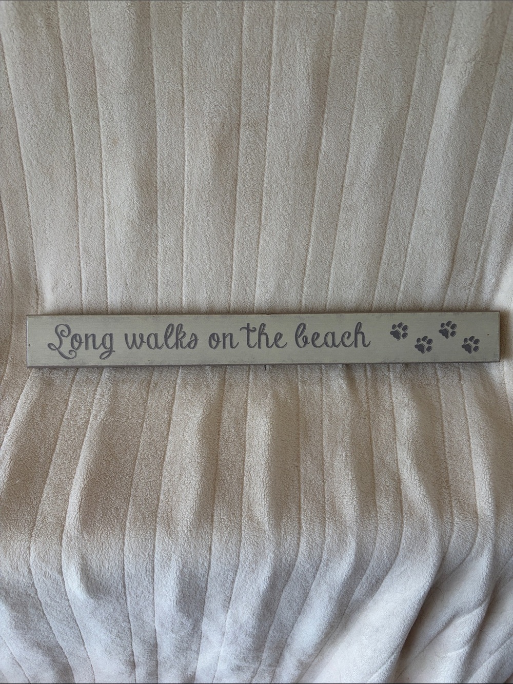 Long Walks on the Beach Wall Sign - Dog Cat Paw Prints